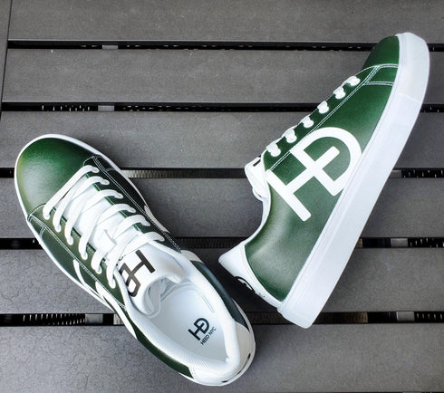 HEED NYC Women's Classic Forest Green Vegan Leather Sneaker